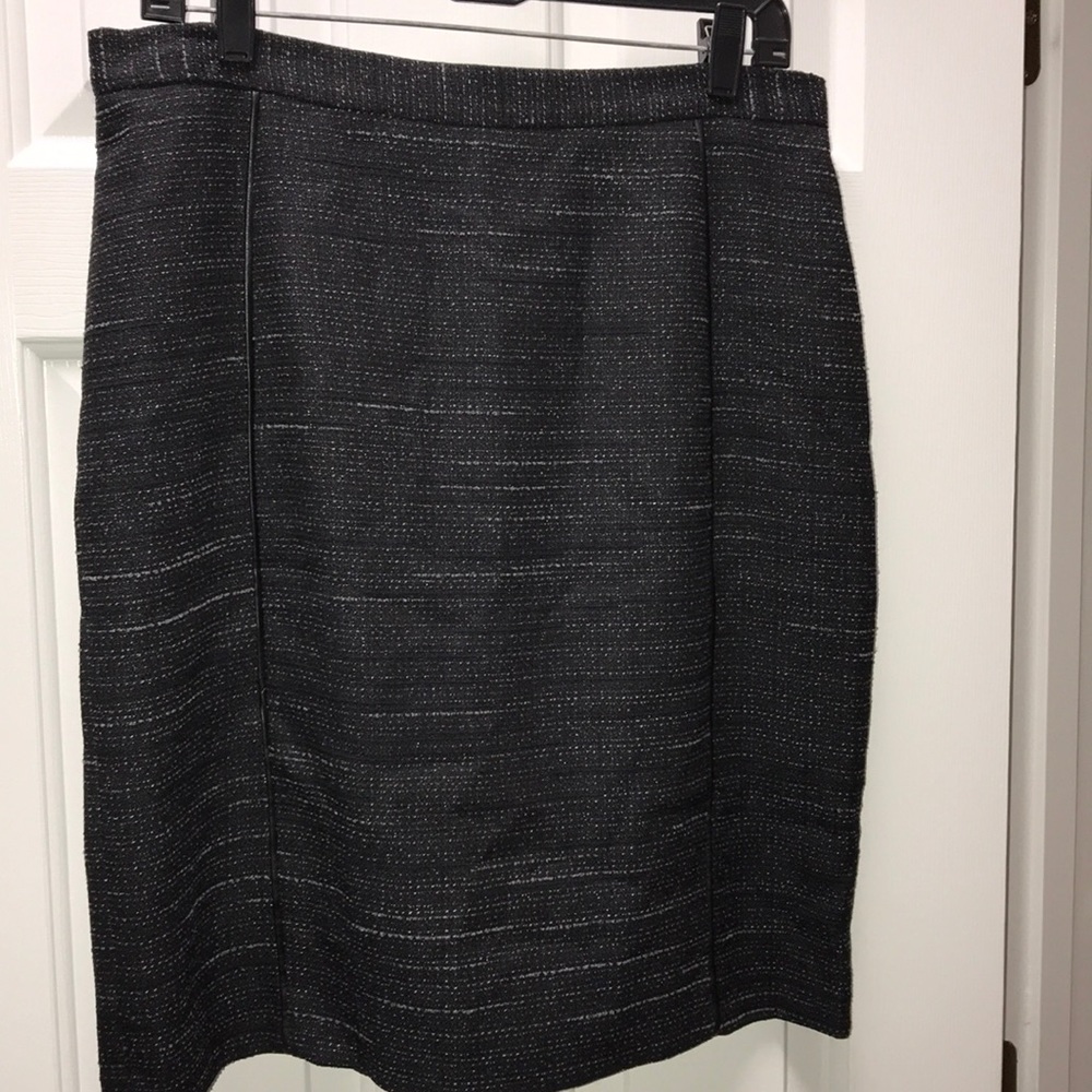 NWT Black skirt with leather accents